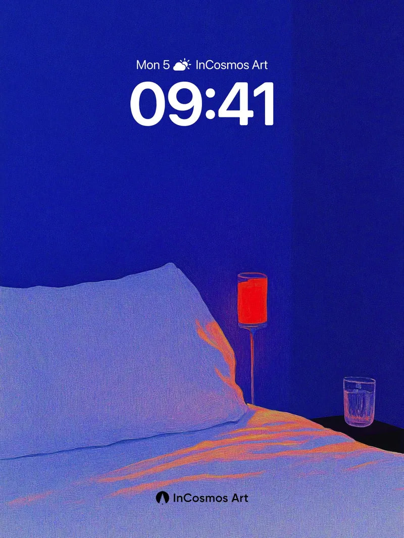 Cobalt Hush Wallpaper with Neon Pulse