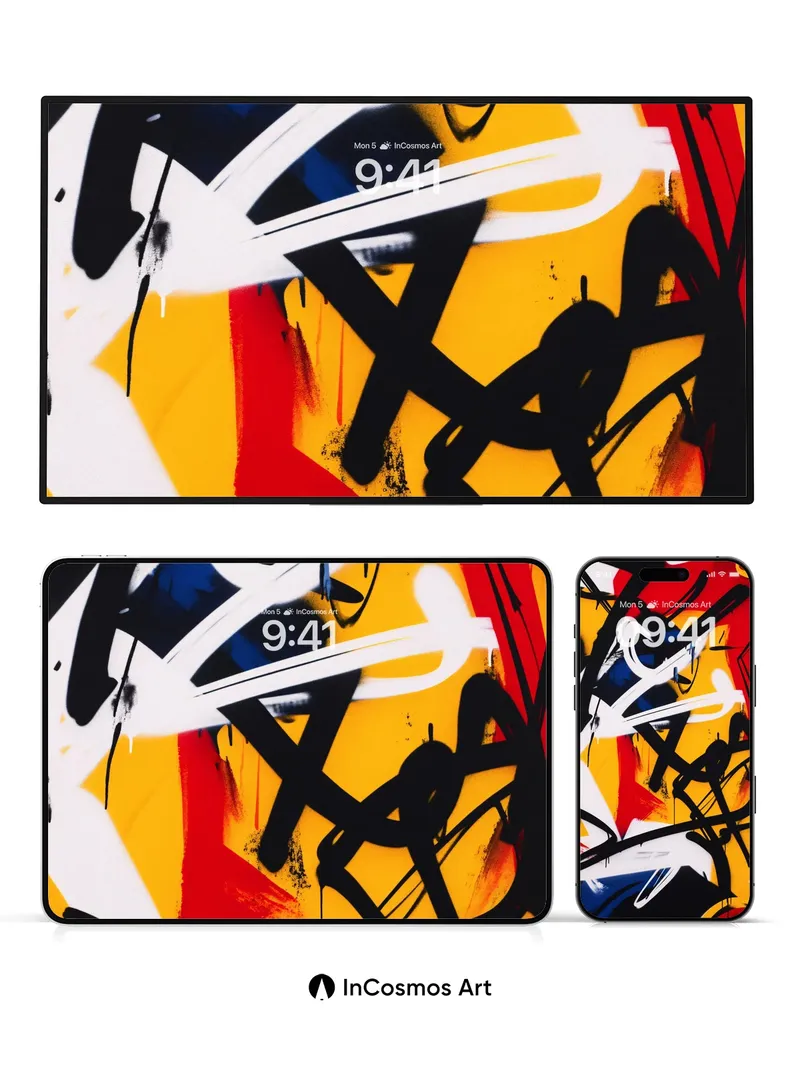 Electric Chaos Wallpaper with Dripping Lines