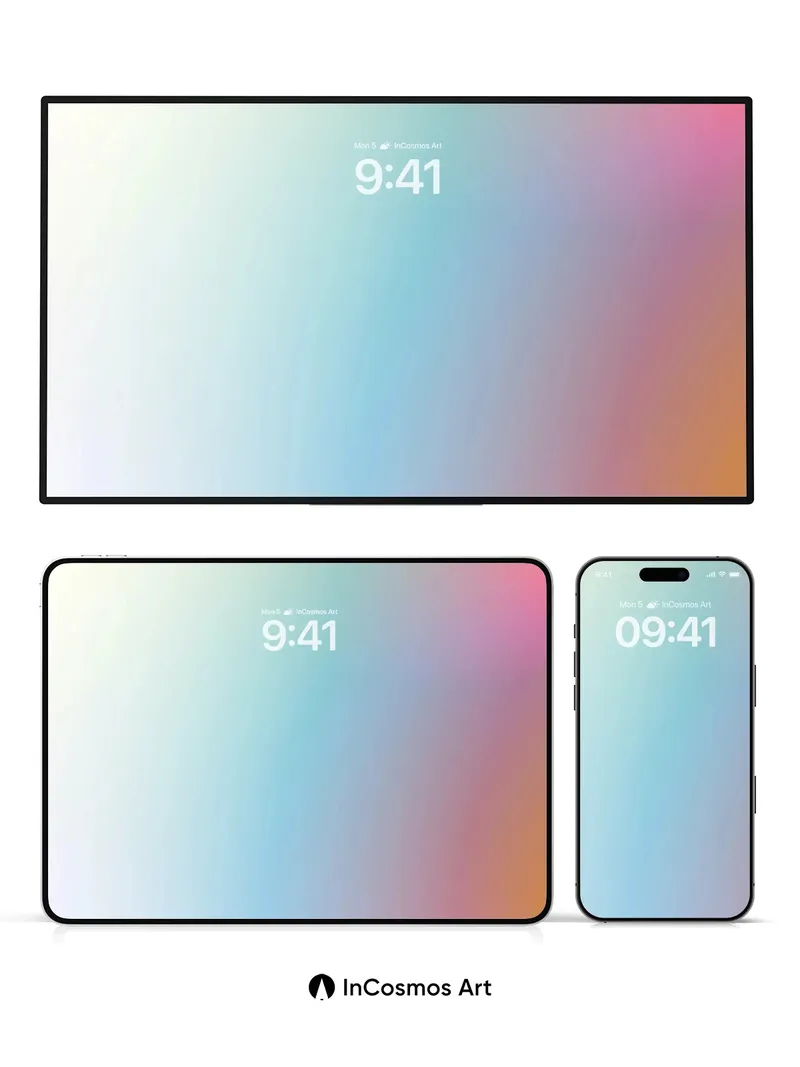 Luminous Gradient Wallpaper with Ethereal Hues