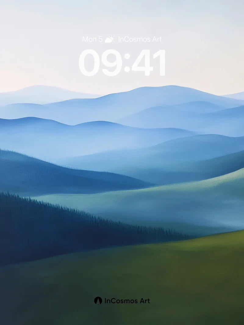 Serenity Ridge Wallpaper with Mist-Weave Depths