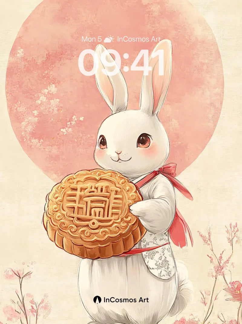 Lunar Hare Wallpaper with Moonlit Crispness wallpaper for iPhone, iPad & Mac