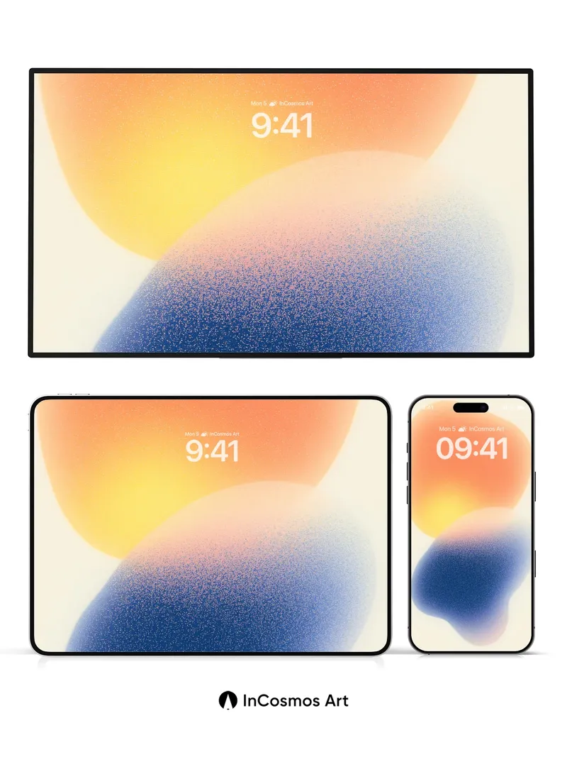 Luminous Drift Wallpaper with Soft Particles