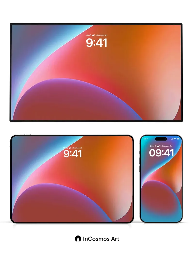 Luminous Wave Wallpaper with Ethereal Gradient