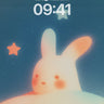 Glowing Hush Wallpaper with Starlit Bunny wallpaper for iPhone, iPad & Mac