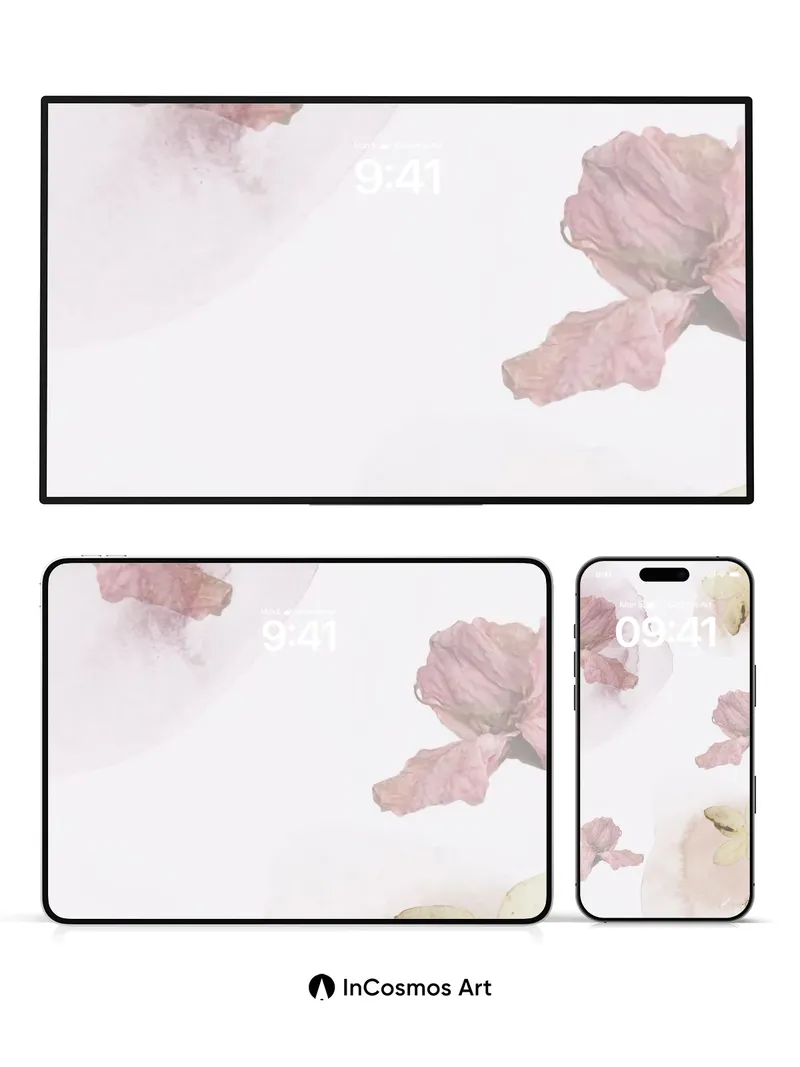 Soft Bloom Wallpaper with Watercolor Hues