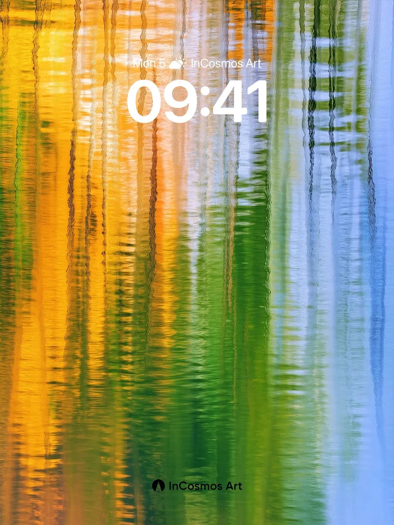 Serenity Reflection Wallpaper with Liquid Light