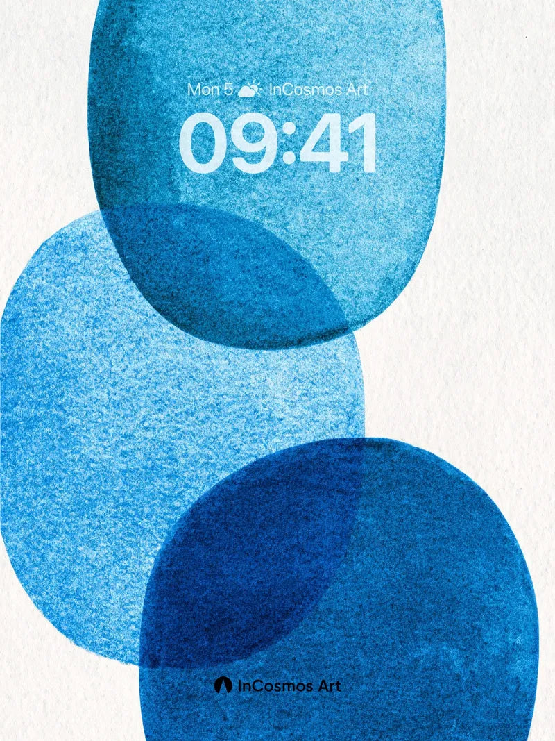 Serenity Blueprint Wallpaper with Watercolor Depth