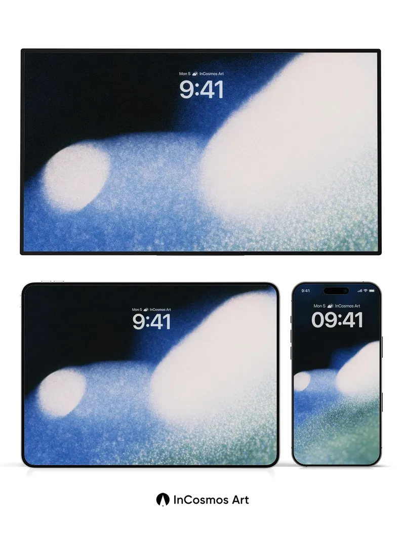 Luminous Drift Wallpaper with Cosmic Dust