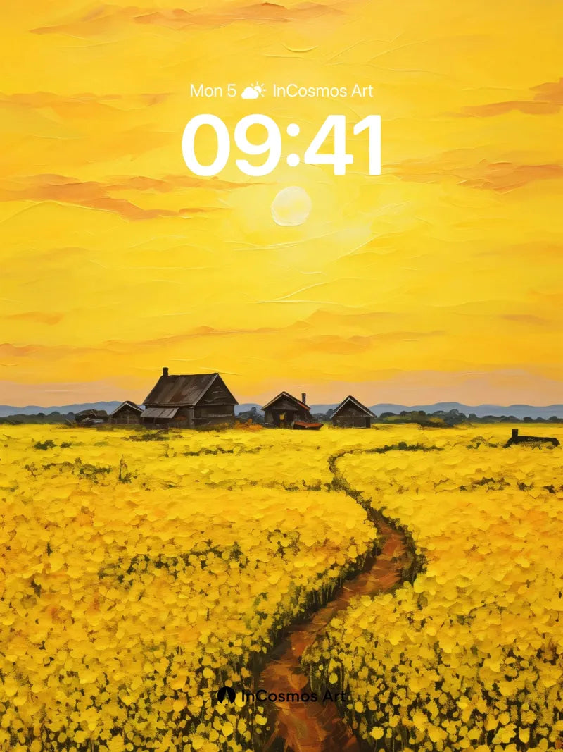 Golden Hush Wallpaper with Sunlit Path