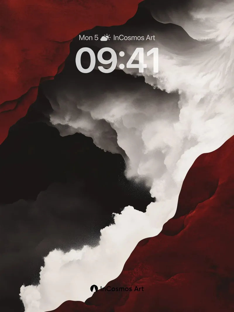 Obsidian Veil Wallpaper with Cloud Rift