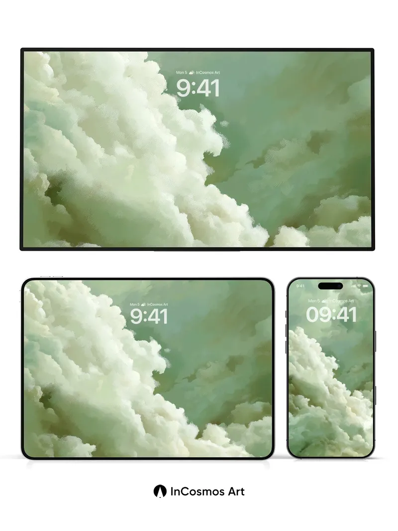 Serene Cloudscape Wallpaper with Ethereal Light