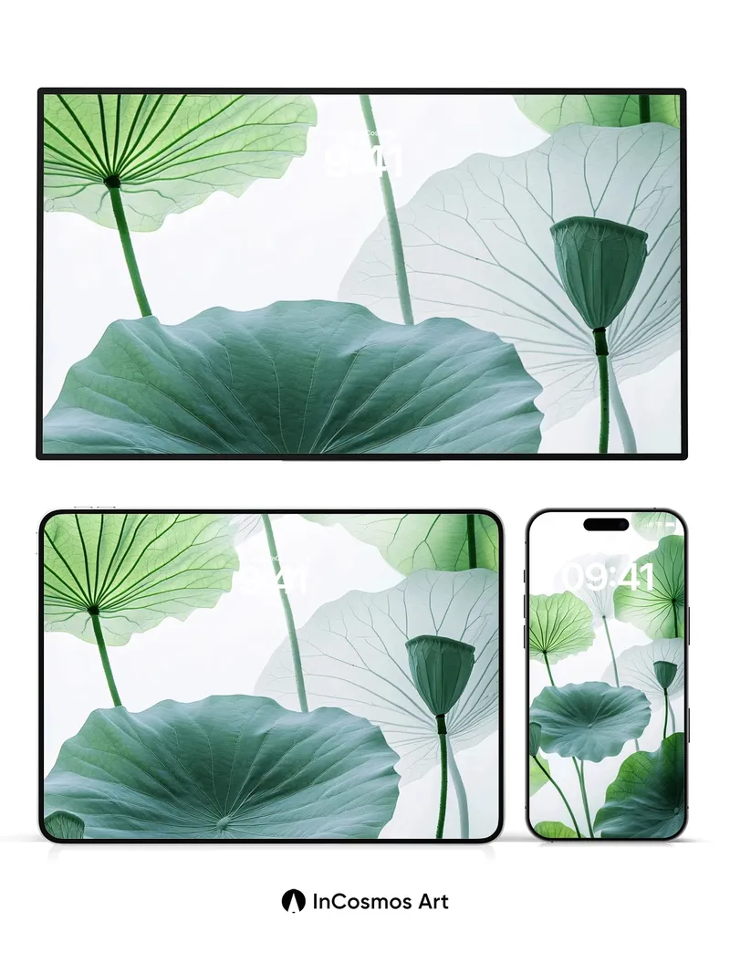 Serene Lotus Wallpaper with Ethereal Veins