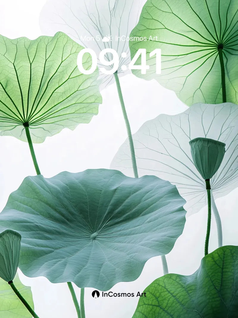 Serene Lotus Wallpaper with Ethereal Veins