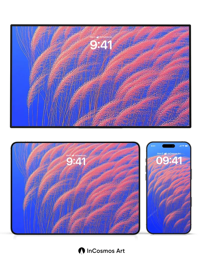 Crimson Whisper Wallpaper with Skyward Flow