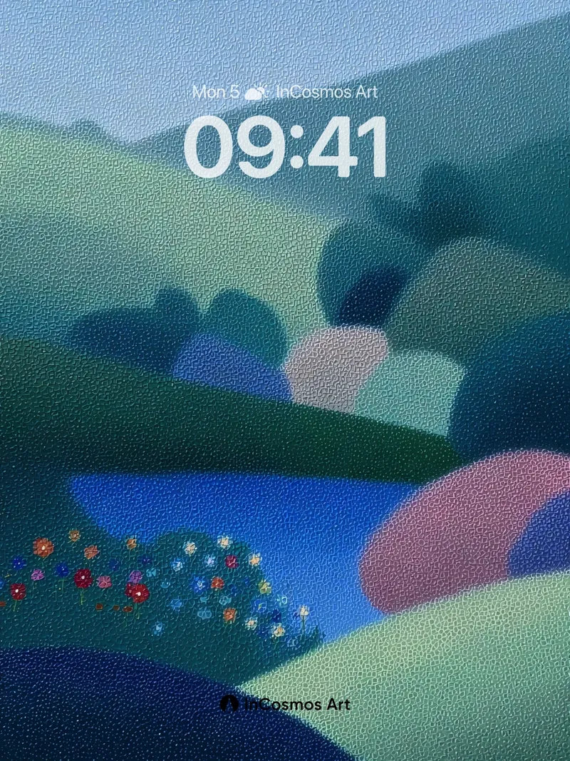 Whispering Hills Wallpaper with Dotted Light