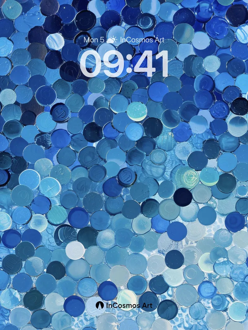 Oceanic Mosaic Wallpaper with Shimmering Depths wallpaper for iPhone, iPad & Mac