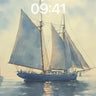 Serenity Sails Wallpaper with Distant Horizons wallpaper for iPhone, iPad & Mac