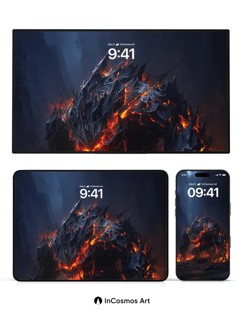 Infernal Beast Wallpaper with Molten Veins