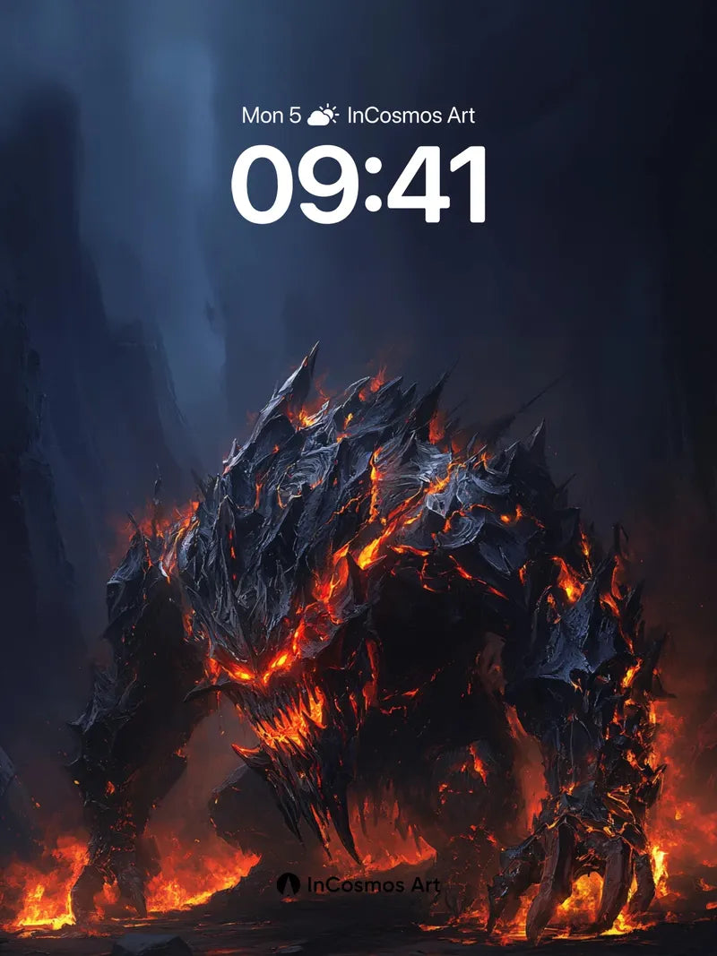 Infernal Beast Wallpaper with Molten Veins