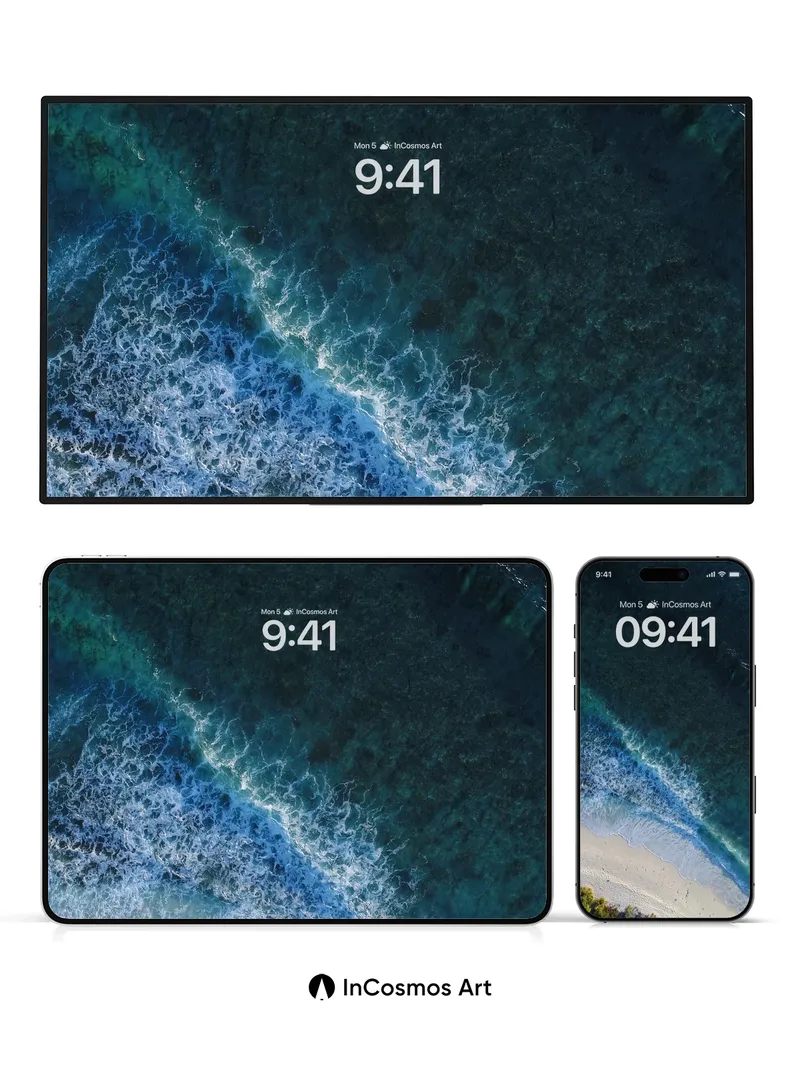 Serenity Coast Wallpaper with Ocean Breath