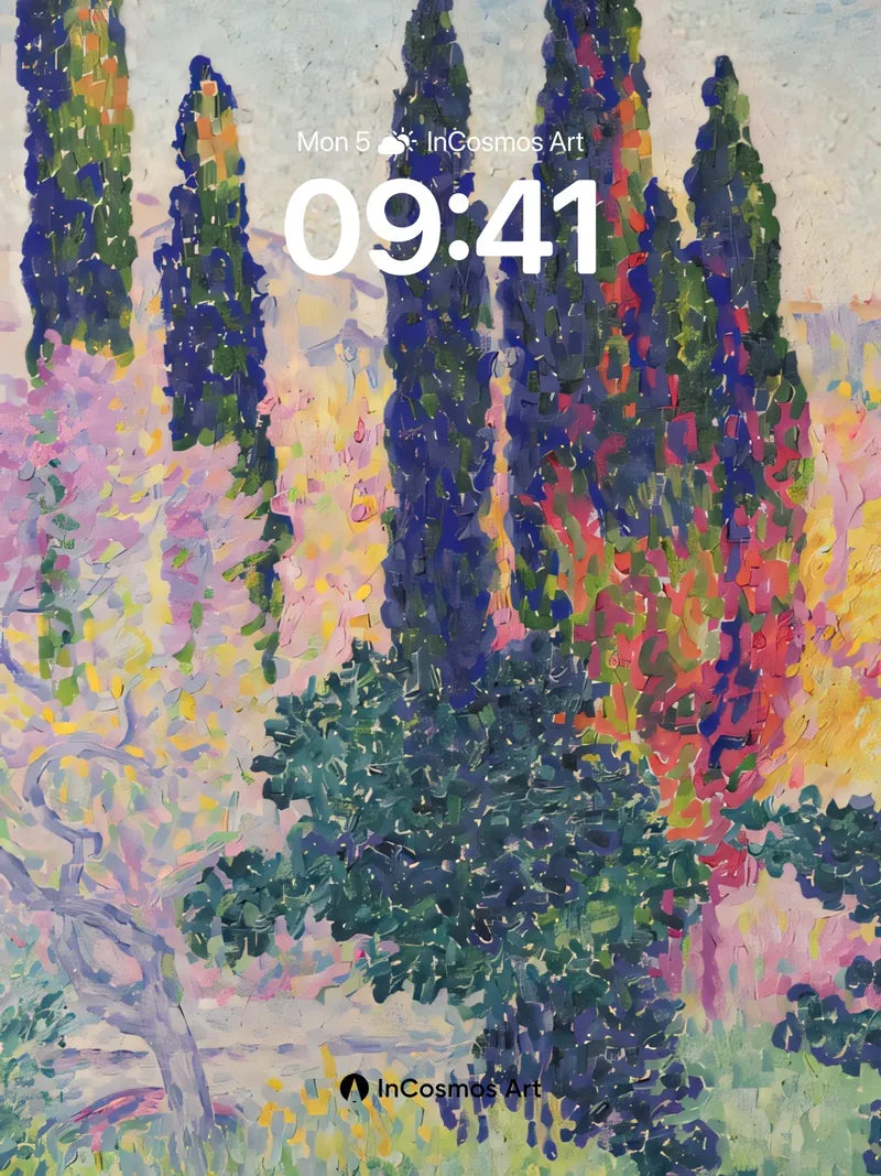 Cypress Whisper Wallpaper with Sunlit Hues wallpaper for iPhone, iPad & Mac