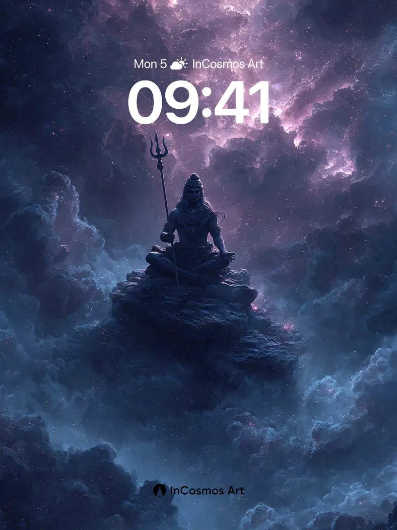 Cosmic Serenity Wallpaper with Divine Stillness wallpaper for iPhone, iPad & Mac