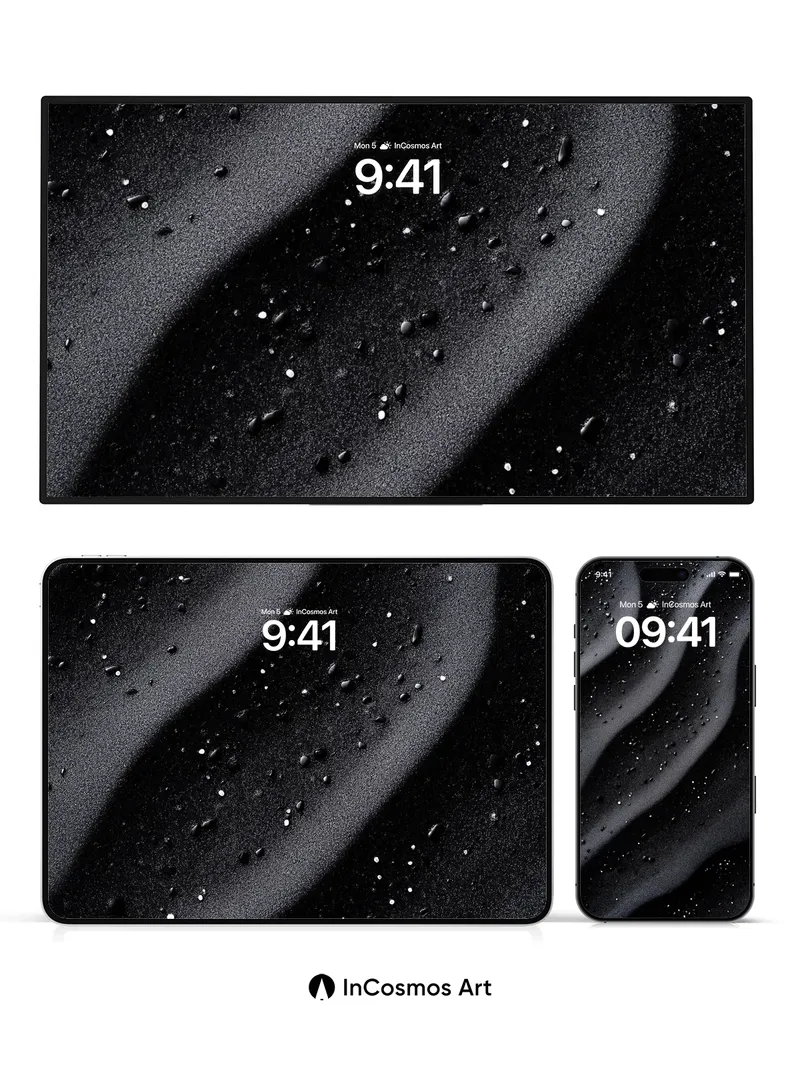 Silent Rainfall Wallpaper with Woven Shadows