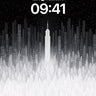 Stellar Forest Wallpaper with City Silhouette wallpaper for iPhone, iPad & Mac