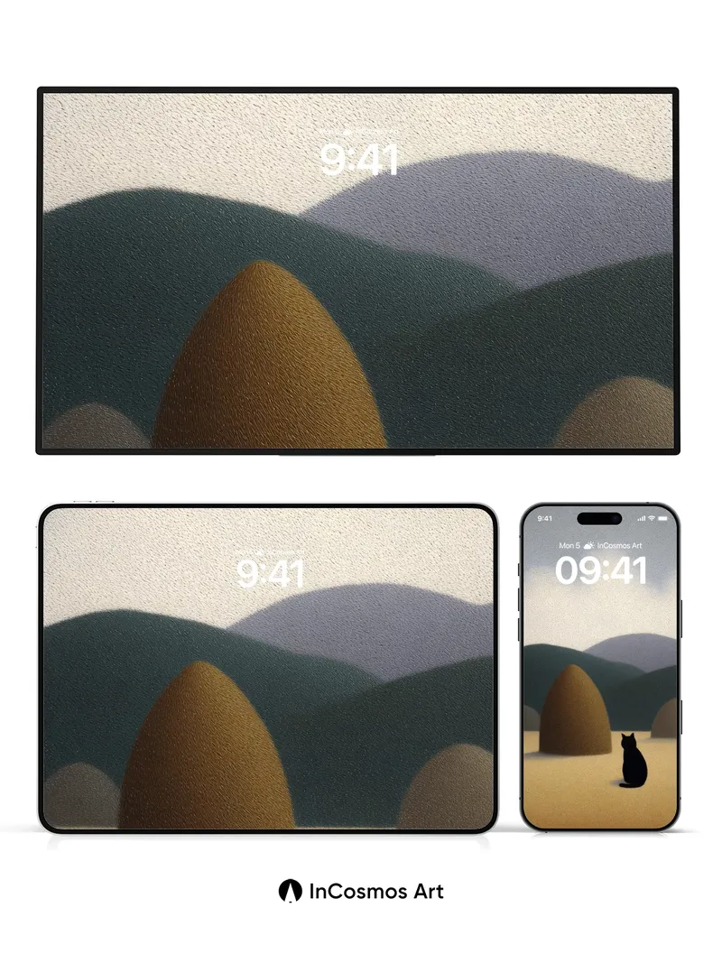 Serenity Silhouette Wallpaper with Haystack Hush