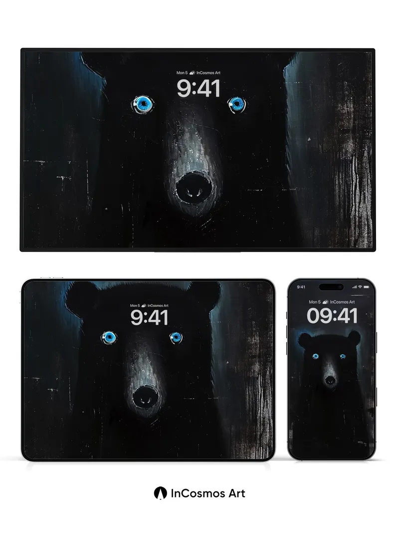 Shadowed Gaze Wallpaper with Electric Eyes