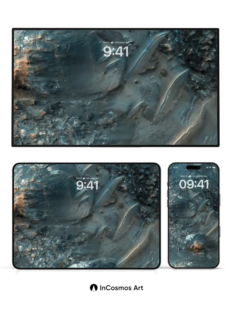 Silent Dunes Wallpaper with Frost Veins