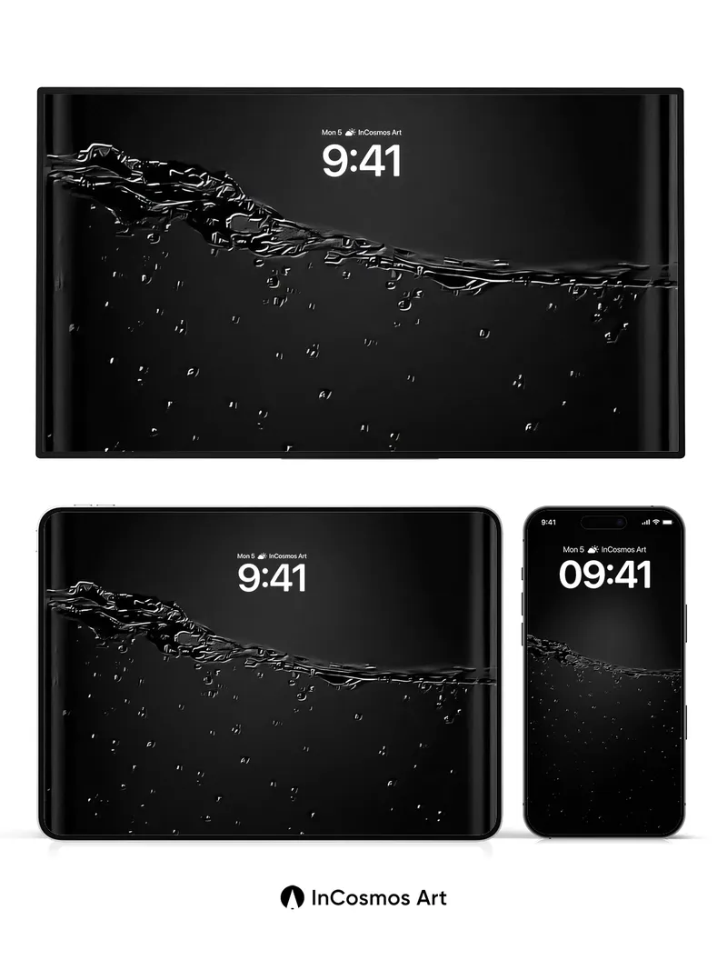 Silent Current Wallpaper with Floating Bubbles