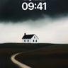Solitary House Wallpaper with Storm-Whispered Path wallpaper for iPhone, iPad & Mac