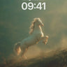 Golden Dust Wallpaper with Reared Stallion wallpaper for iPhone, iPad & Mac