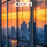 Crimson Horizon Wallpaper with Glass Veil wallpaper for iPhone, iPad & Mac