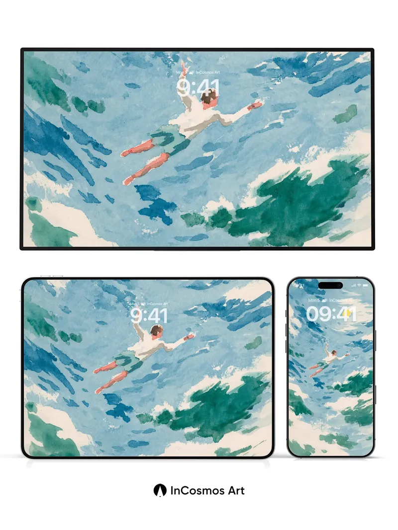 Floating Reverie Wallpaper with Celestial Drift