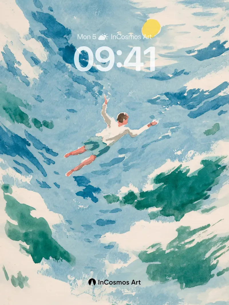 Floating Reverie Wallpaper with Celestial Drift