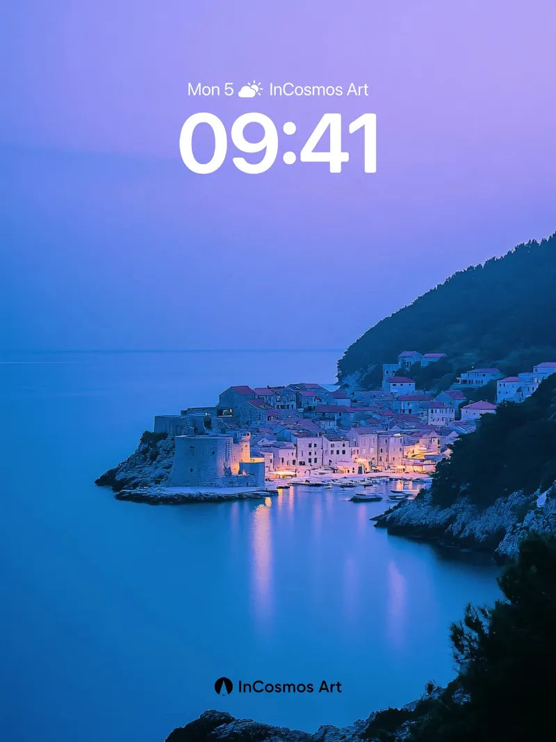 Cobalt Hush Wallpaper with Coastal Light