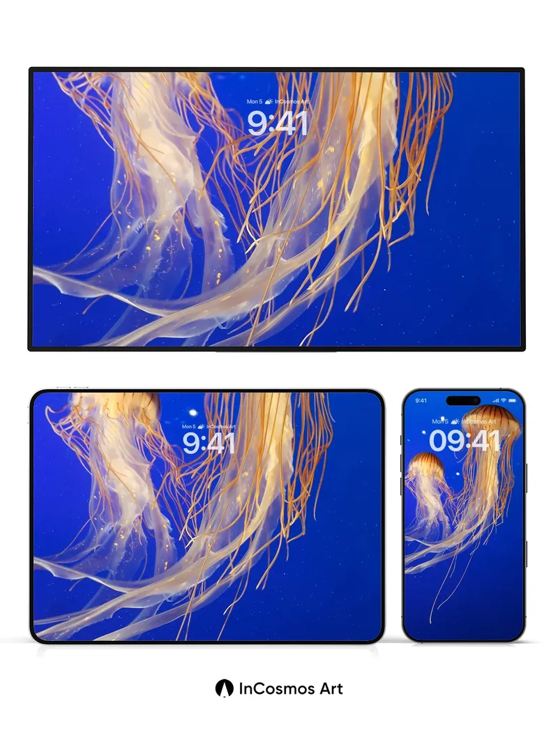 Luminous Drift Wallpaper with Ethereal Tendrils