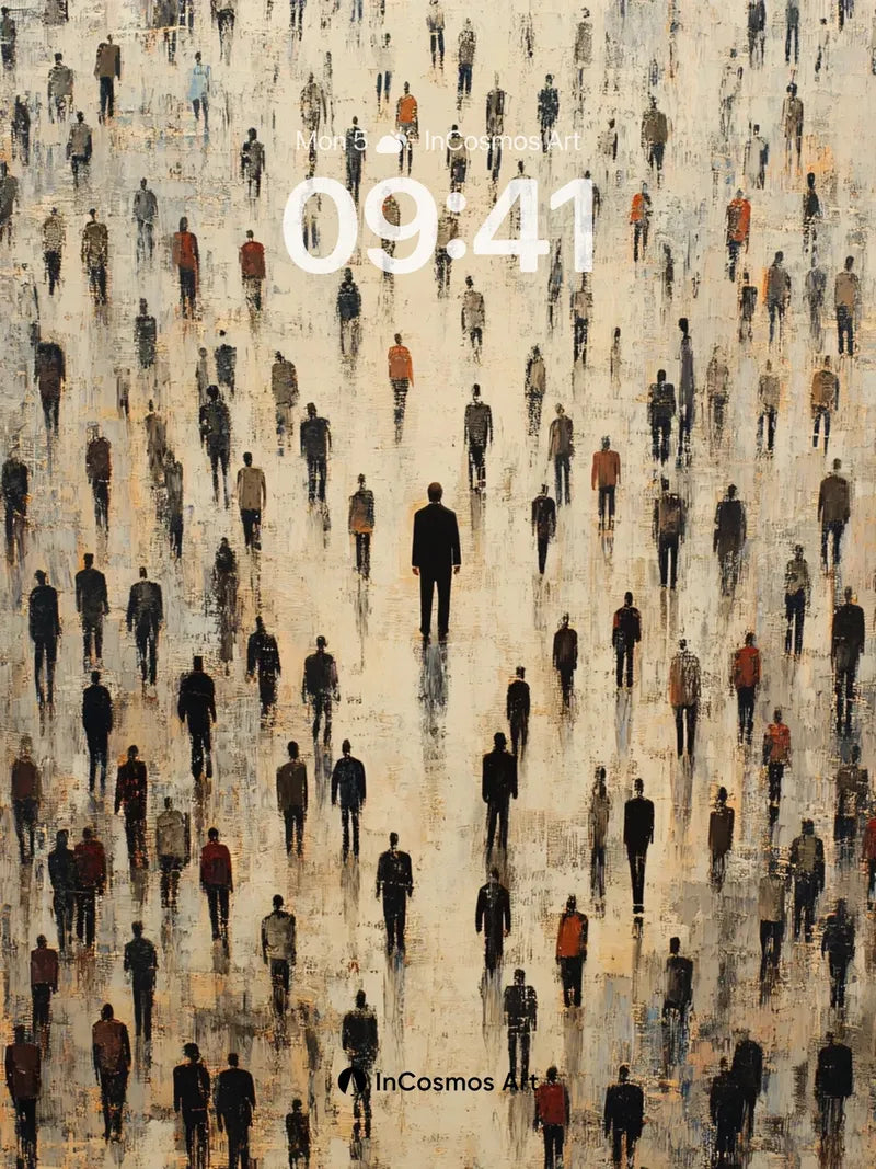 Echoing Crowds Wallpaper with Silent Movement