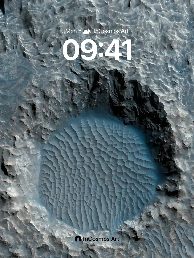 Crisp Abyss Wallpaper with Frozen Ripples