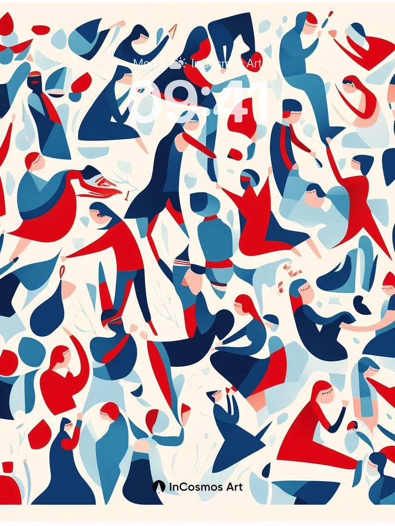 Whirling Harmony Wallpaper with Dancing Forms wallpaper for iPhone, iPad & Mac