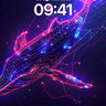 Neon Leviathan Wallpaper with Cosmic Veins wallpaper for iPhone, iPad & Mac