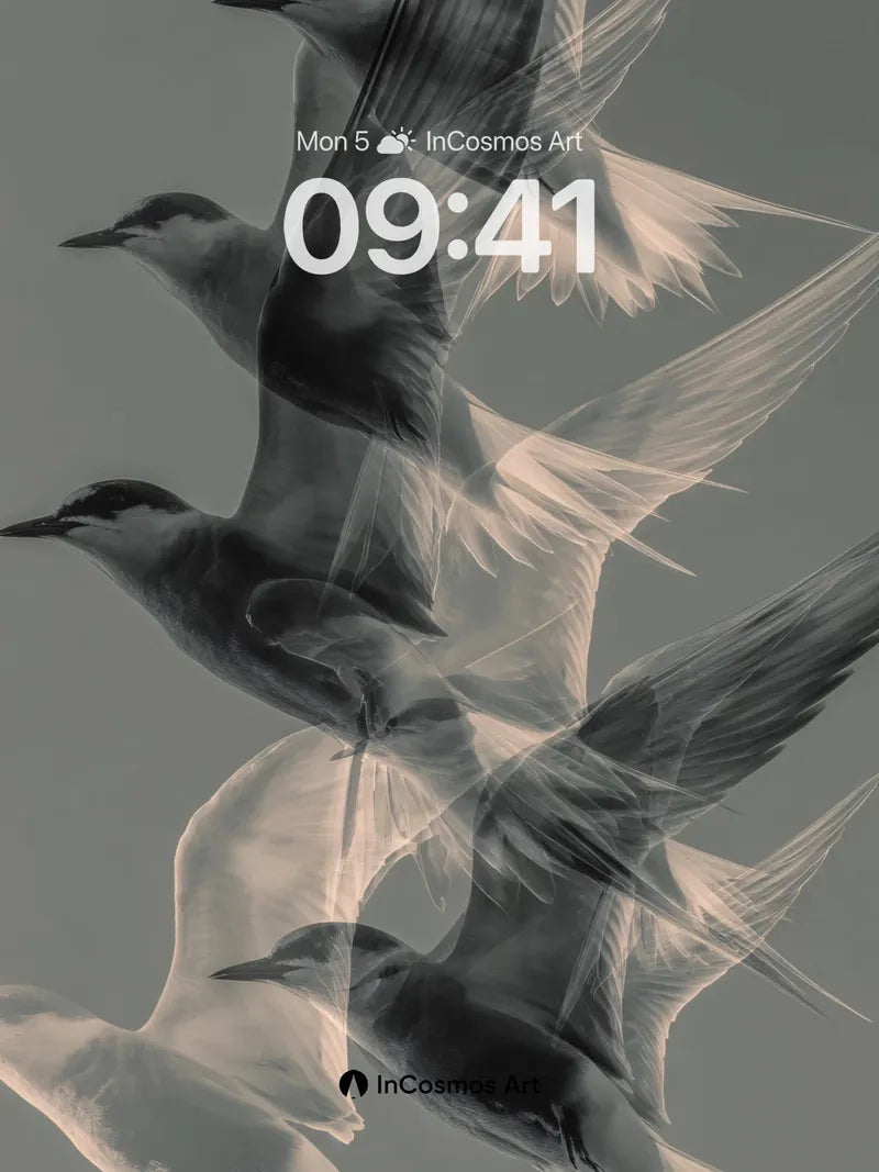Serenity in Flight Wallpaper with Ethereal Motion