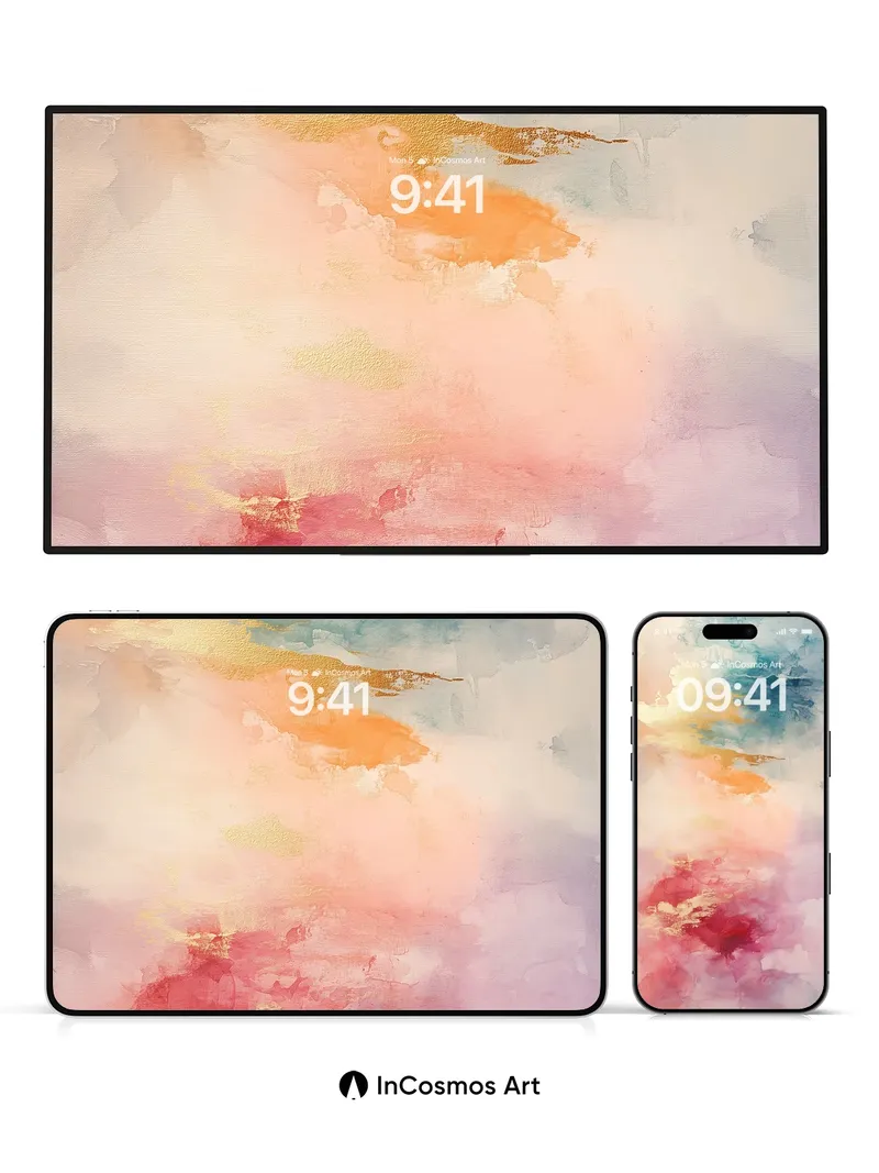 Luminous Veil Wallpaper with Ethereal Hues