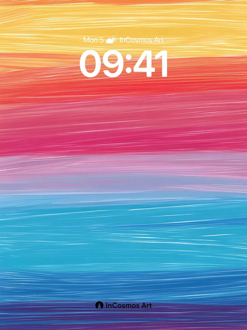 Spectrum Drift Wallpaper with Brushstroke Pulse