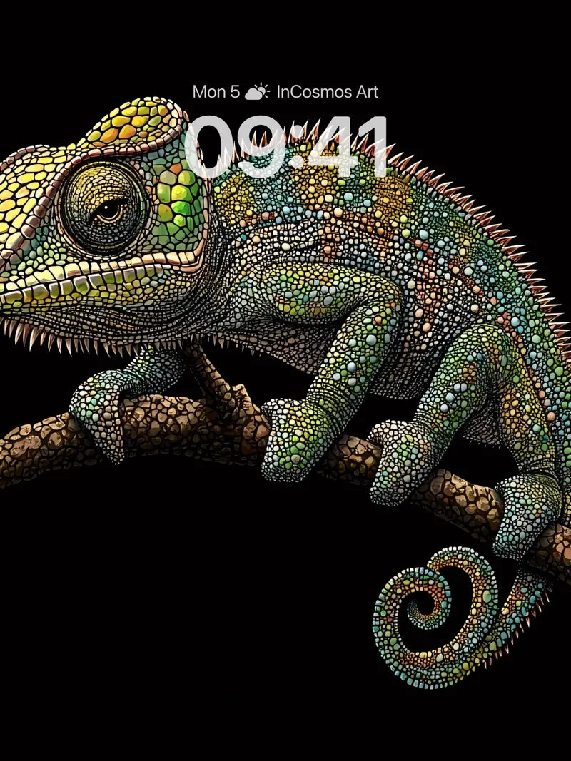 Emerald Whisper Wallpaper with Living Scales