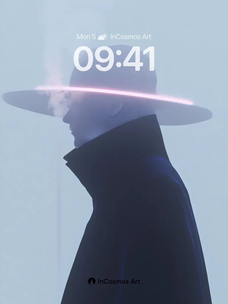 Neon Halo Wallpaper with Ethereal Smoke