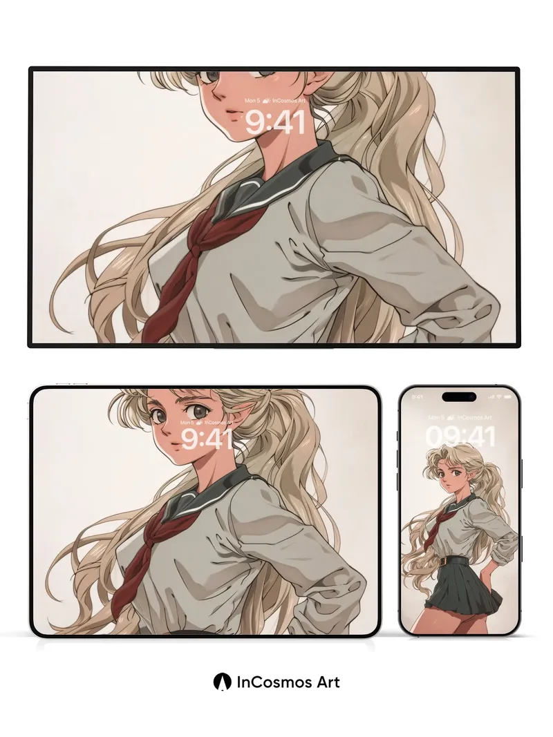 Golden Breeze Wallpaper with Elven Grace