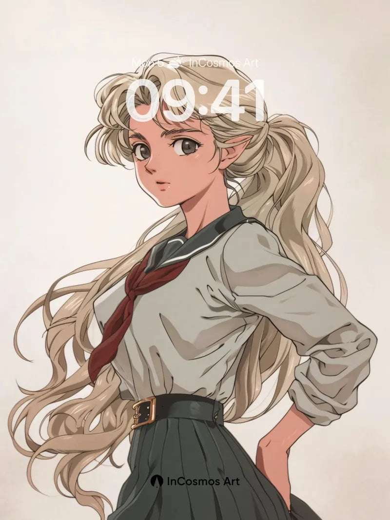 Golden Breeze Wallpaper with Elven Grace